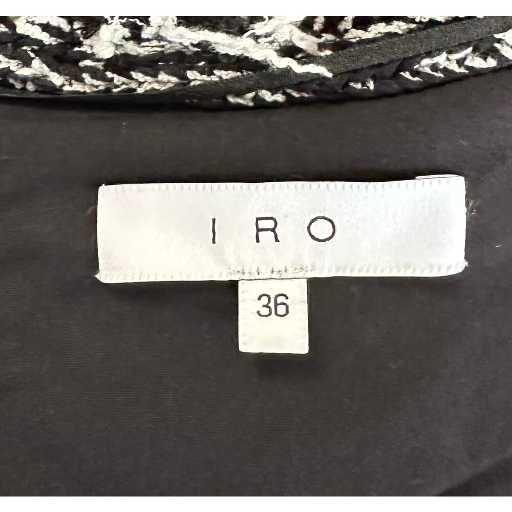 IRO Azure Boucle Jacket Black Ecru 36 US Size 4 - Picture 10 of 11